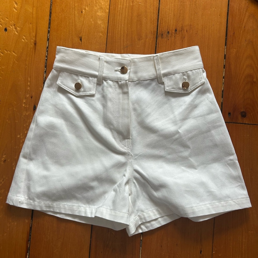 White High-Waisted H&M Shorts